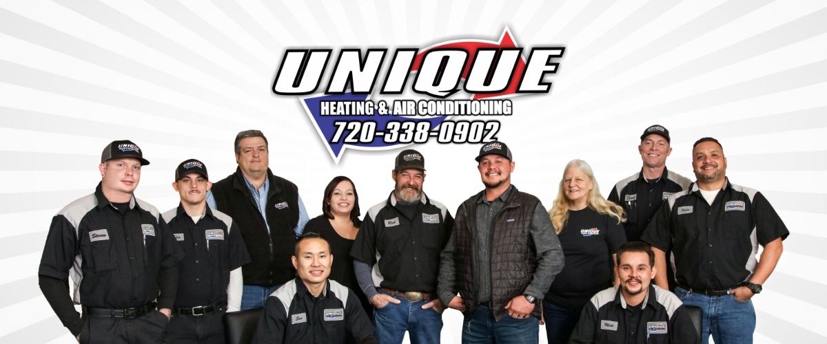 team photo of unique heating and air